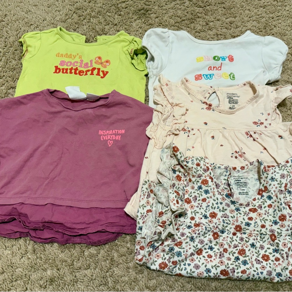 Colorful Baby Girl Tops Bundle